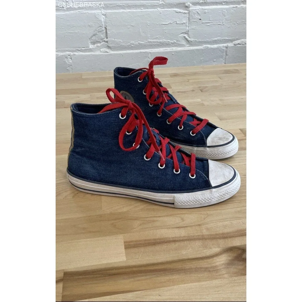 Converse Blue Vintage Chuck Taylor All Star‎ High Reverse Twill - Size 6